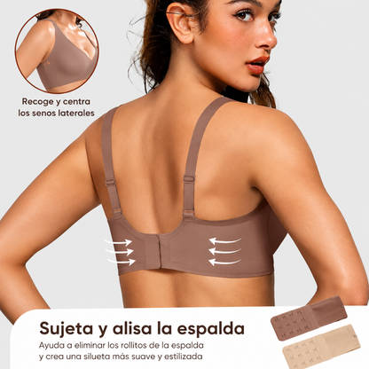 Sujetador push-up sin costuras en V profundo