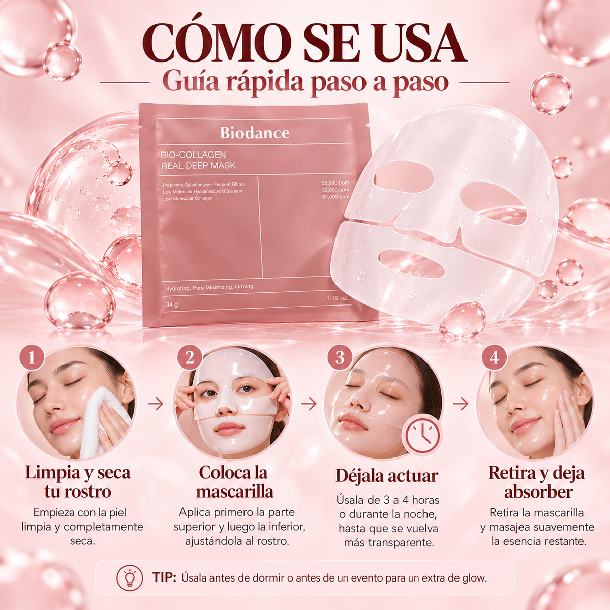 Mascarilla Nocturna de Colágeno Intensiva